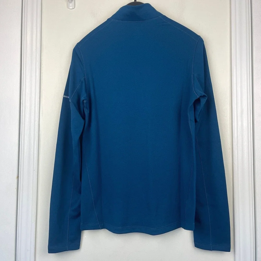 NEW Salomon Agile Half Zip Mid Layer Mens XS Pullover 1/4 Zip Poseidon Blue $75